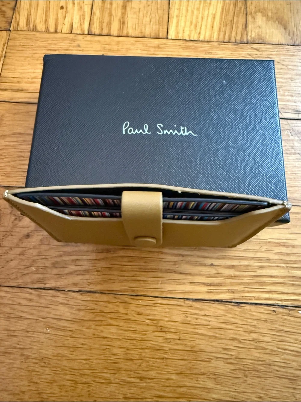 Paul Smith Leather Credit card Holder With ‘Signature Stripe’ Pull Out